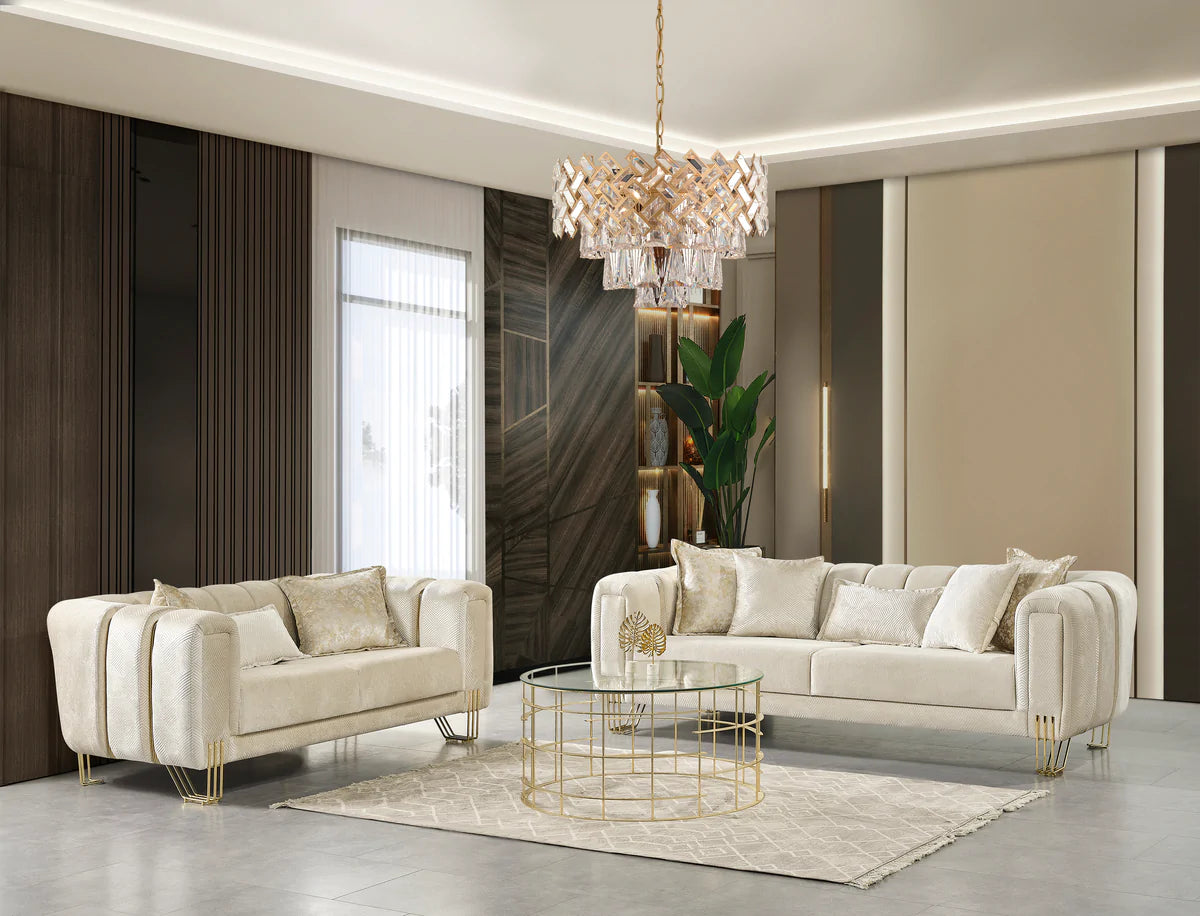 Santana  Velvet Sofa & Loveseat