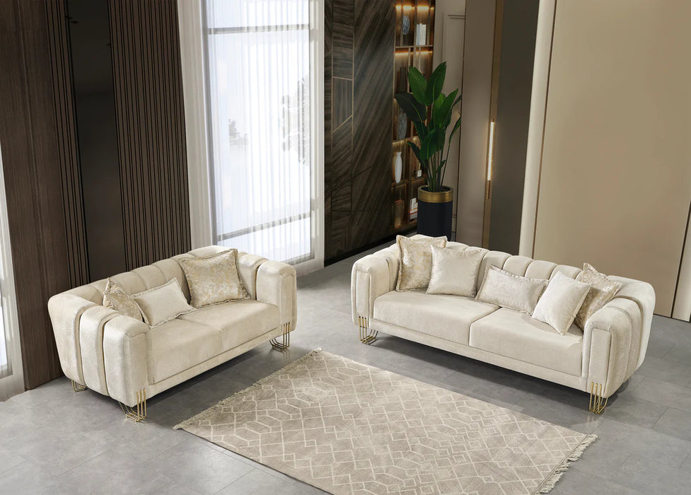 Santana  Velvet Sofa & Loveseat