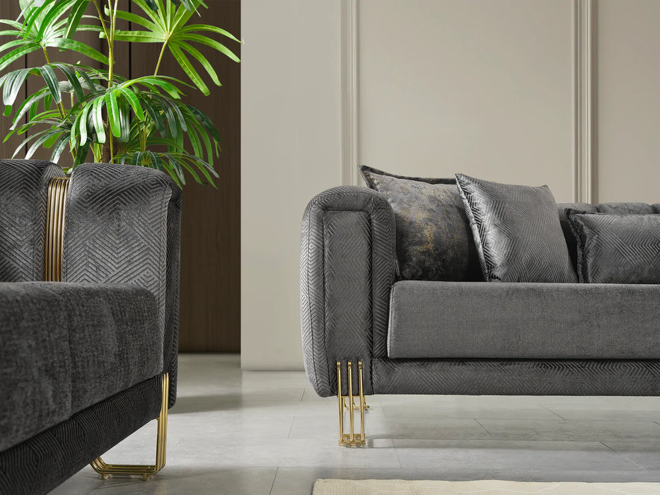 Santana  Velvet Sofa & Loveseat