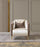 Leina Ivory-Coffee Velvet Chair