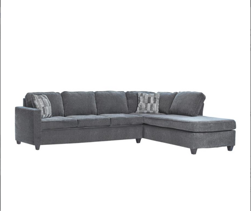 Mccord 2-piece Cushion Back Sectional Dark Grey