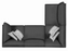 Serene Upholstered Corner Sectional Charcoal 4 pc