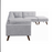 Churchill Ottoman With Tapered Legs Grey