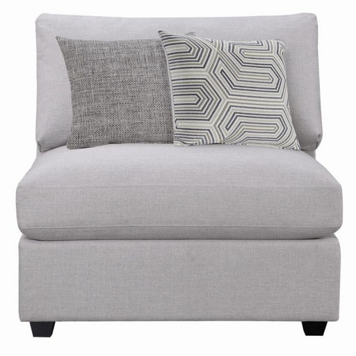 Cambria Upholstered Armless Chair Grey Collection: Charlotte