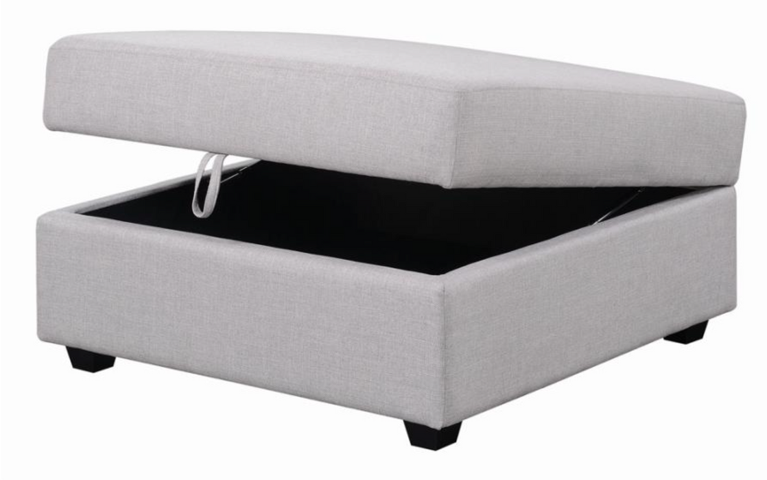 Cambria Square Storage Ottoman Grey