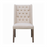 Tufted Side Chair Dark Brown And Beige