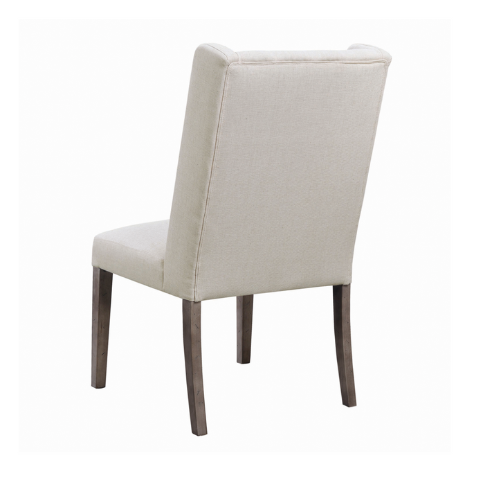 Tufted Side Chair Dark Brown And Beige