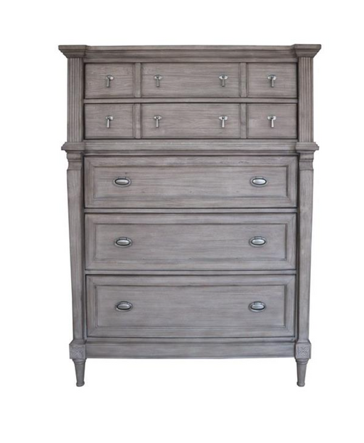 Alderwood 5-Drawer Chest French Grey