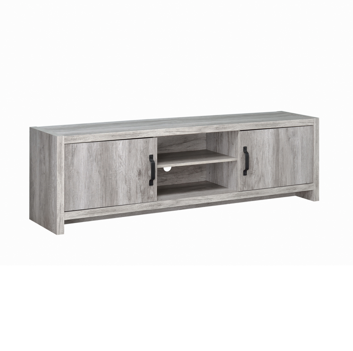 2-Door TV Console Grey Driftwood