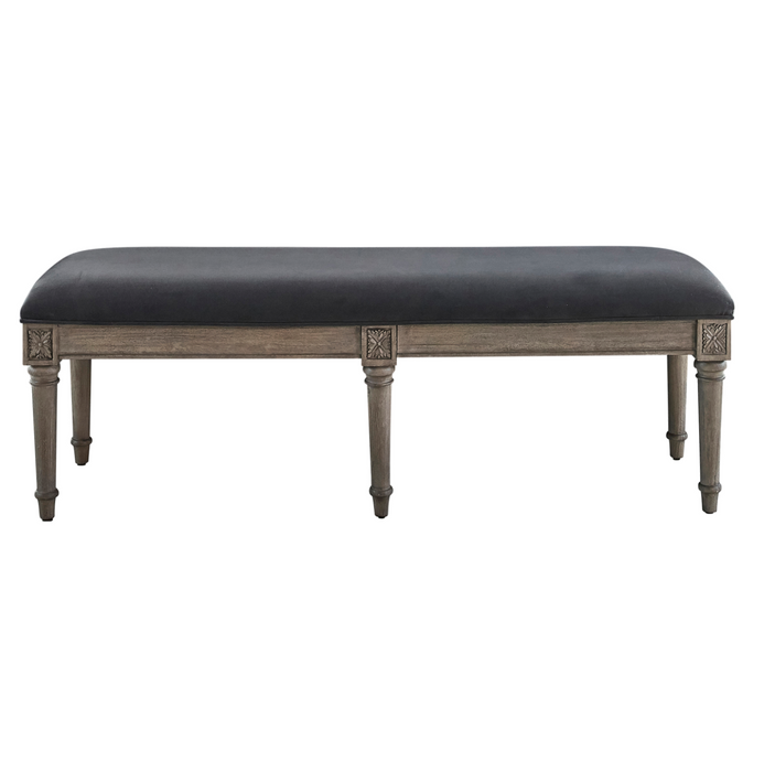 Alderwood Upholstered Bench French Grey