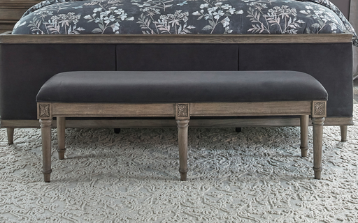 Alderwood Upholstered Bench French Grey