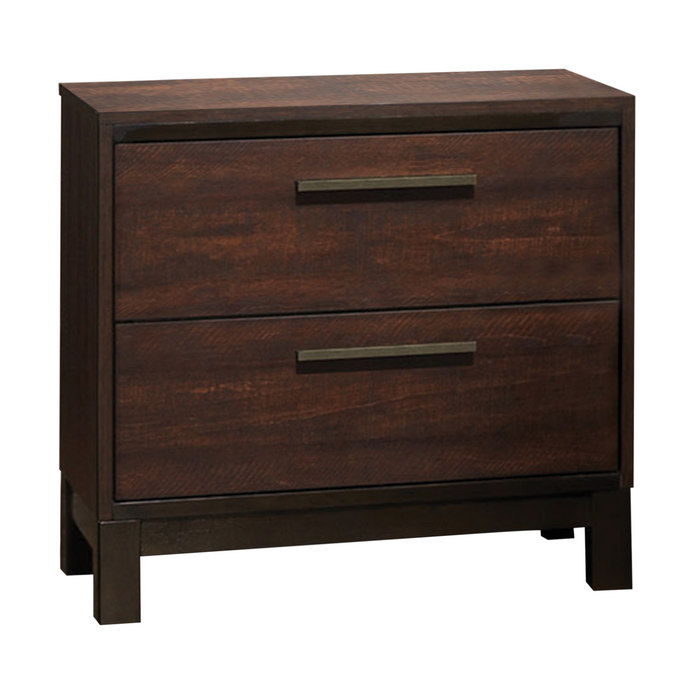 Edmonton 2-Drawer Nightstand Rustic Tobacco