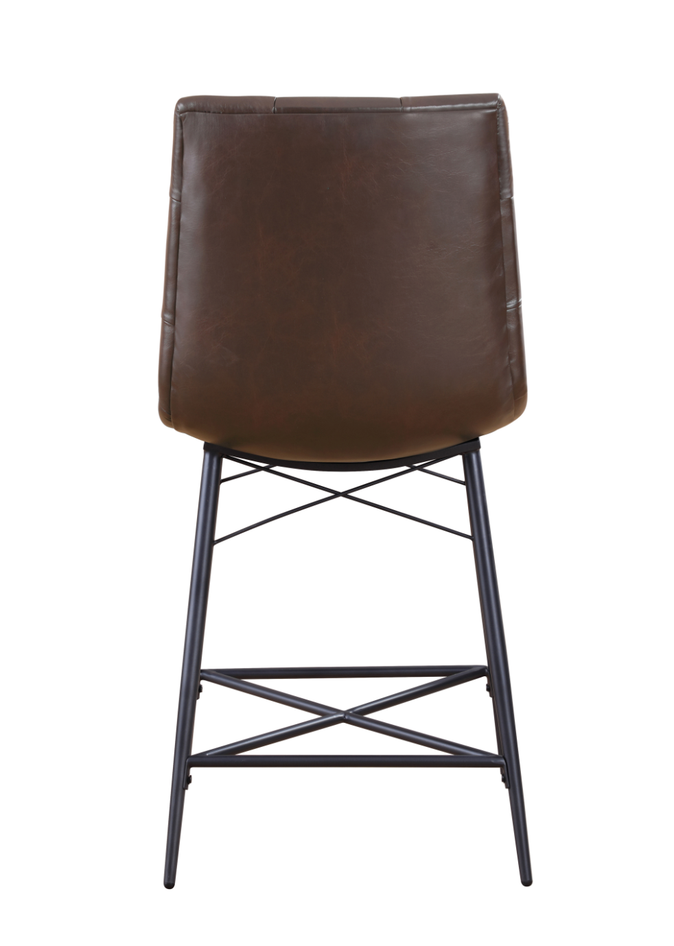 Upholstered Tufted Counter Height Stools Brown