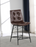 Upholstered Tufted Counter Height Stools Brown