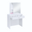 2-Piece Vanity Set With Lift-Top Stool White