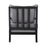 Cushion Back Accent Chair Grey And Black