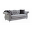 Frostine Button Tufted Sofa Silver