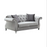 Frostine Button Tufted Loveseat Silver