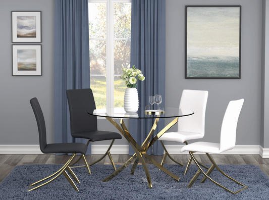 Chanel Round Dining Table Brass And Clear Collection: Chanel