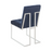 Upholstered Dining Chairs Ink Blue And Chrome