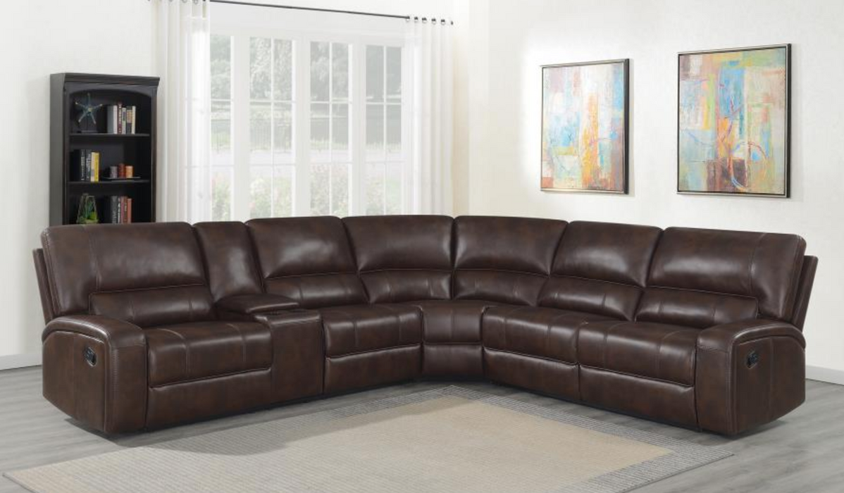 Brunson 3-piece Upholstered Motion Sectional Brown