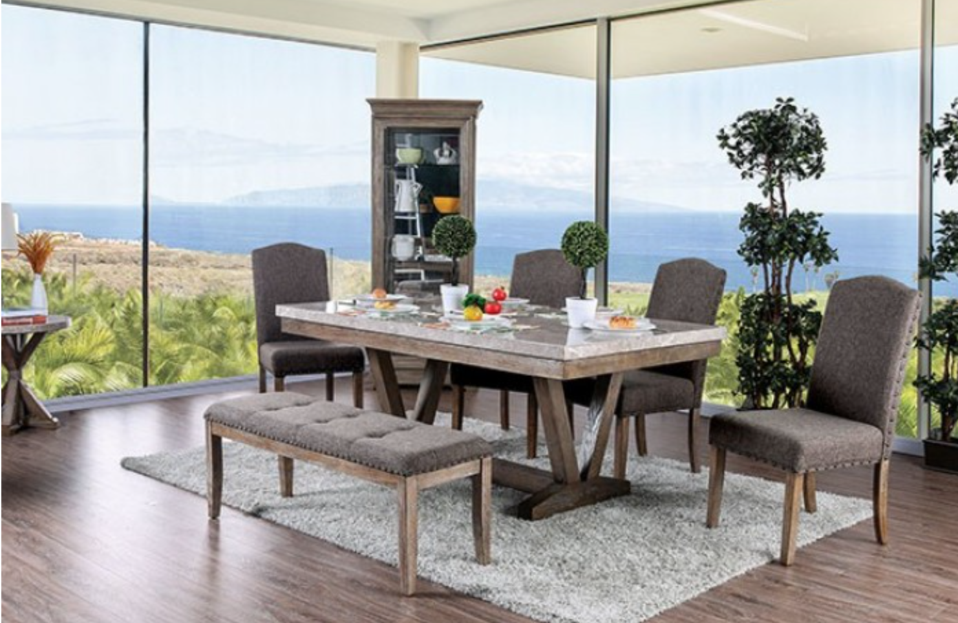 BRIDGEN DINING TABLE SET 6 PC