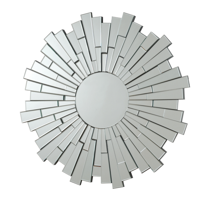 Sunburst Circular Mirror Silver