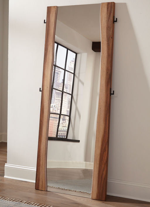 Winslow Standing Mirror Smokey Walnut And Coffee Bean