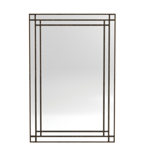 Beaded Trim Mirror Silver