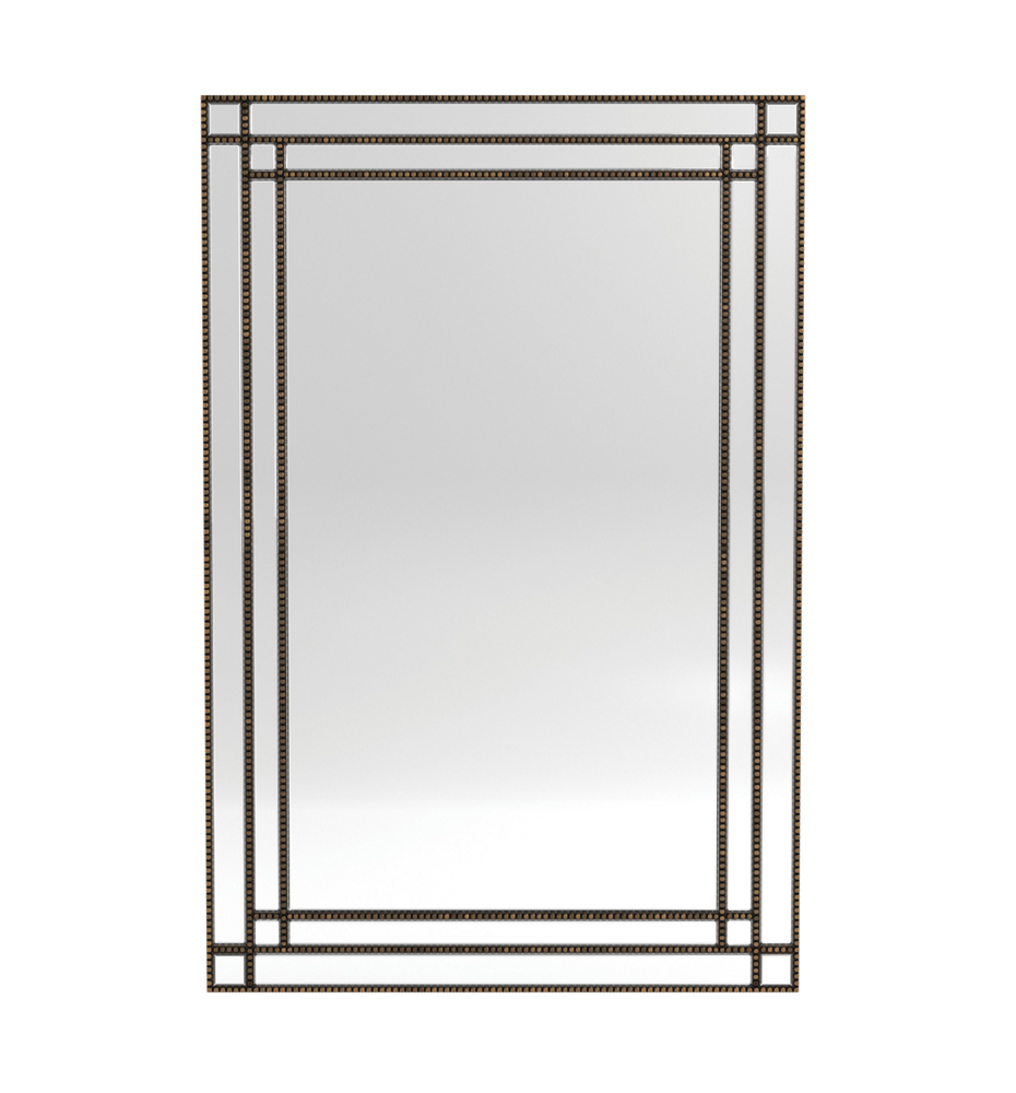 Beaded Trim Mirror Silver