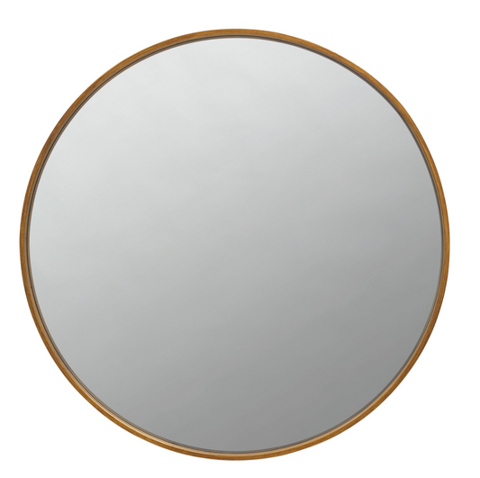 Round Mirror Brass
