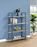 4-Shelf Bookcase Grey Driftwood And Gunmetal