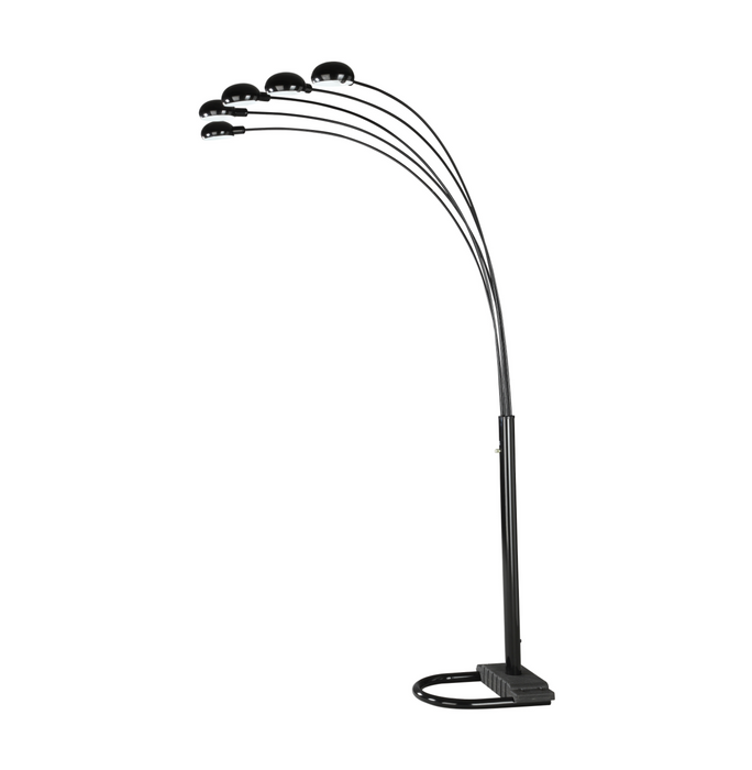 5-Light Floor Lamp Satin Black