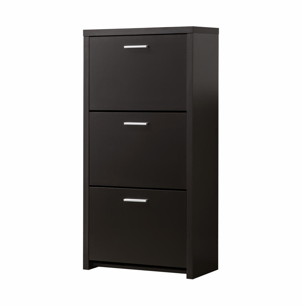 3-Drawer Shoe Cabinet Black