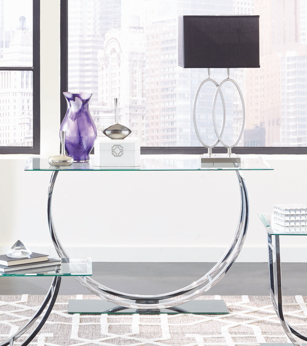 U-Shaped Sofa Table Chrome