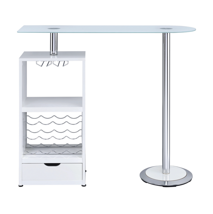 1-Drawer Bar Table Glossy White