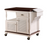 2-Door Kitchen Cart Merlot And White