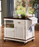 2-Door Kitchen Cart Merlot And White