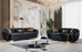 Victoria Black Velvet Sofa & Loveseat