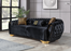 Victoria Black Velvet Sofa & Loveseat