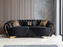 Victoria Black Velvet Sofa & Loveseat