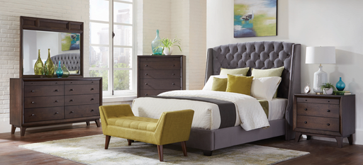 Pissarro Queen Tufted Upholstered Bed Grey