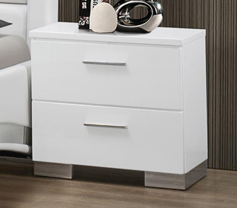 Felicity  Glossy White Bedroom Set