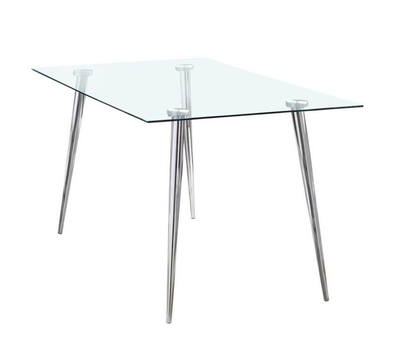 Gilman Rectangle Glass Top Dining Table Price