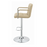 Adjustable Height Bar Stool Beige And Chrome