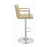 Adjustable Height Bar Stool Beige And Chrome