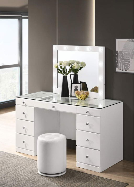 Avery White Vanity Set