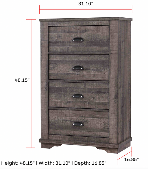 Coralee Chest Grey