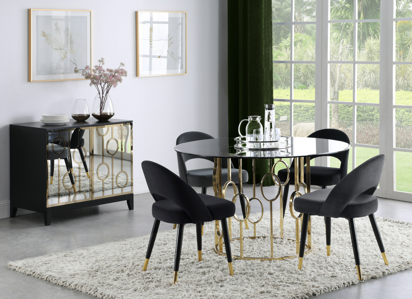 Lindsey Arched Back Upholstered Side Chair