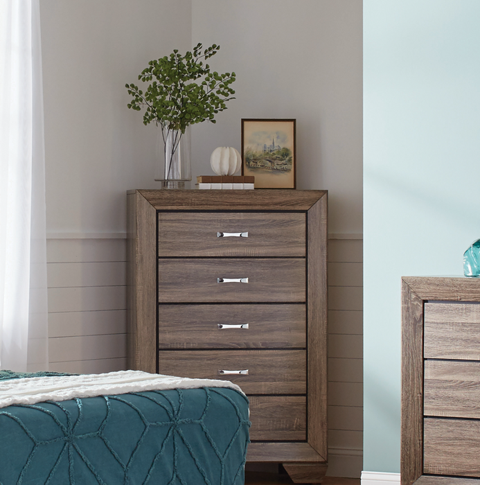 Kauffman 5-Drawer Chest Washed Taupe